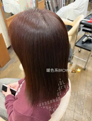 ミディアム カラー 竹内 涼寧のヘアスタイル