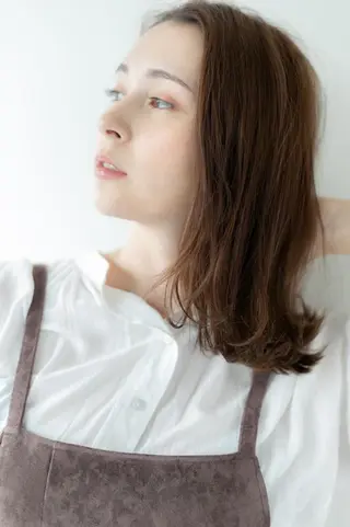 ミディアム BbyC justbeautyのヘアスタイル