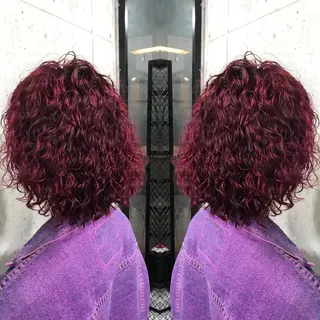 ミディアム カラー パーマ ヘアアレンジ メンズ キッズ ネイル マツエク・マツパ サロンドミルク 原宿のヘアスタイル