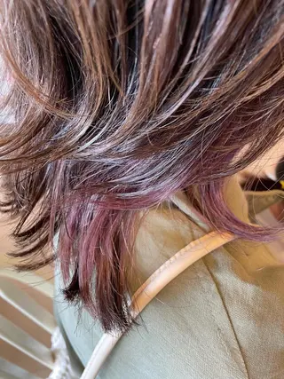 セミロング カラー 美容室 Jフィドルファドル所属・わきた かずなのヘアスタイル