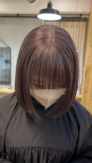 ショート カラー オリーブ/縮毛♡ Natsuno🩰のヘアスタイル