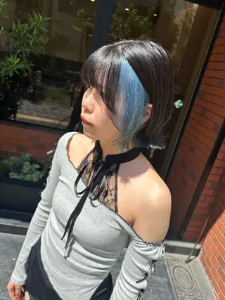 ミディアム カラー 艶髪レイヤー上田 紗也🇰🇷💗のヘアスタイル