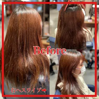 ミディアム カラー パーマ ヘアアレンジ 美髪矯正 Rioのヘアスタイル