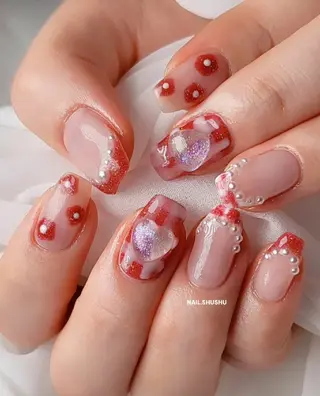 ネイル 3dパーツ/流行り 👧shushu❤️のネイルデザイン