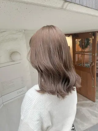 セミロング カラー FUJINO RYOのヘアスタイル