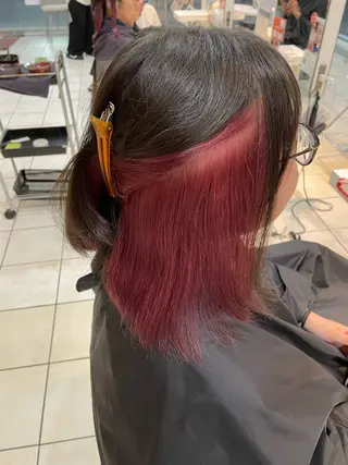 セミロング まつ毛/アイブロウ /髪質改善カラーのヘアスタイル