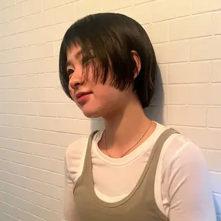 ショート レイヤー/ベージュ mikuのヘアスタイル