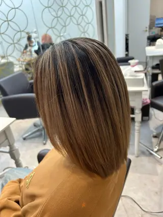 ミディアム カラー 下妻 カラーエクステ難波のヘアスタイル