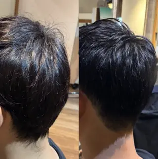 ショート メンズ 🌙透明感カラー／ 丁寧施術｜松本のヘアスタイル