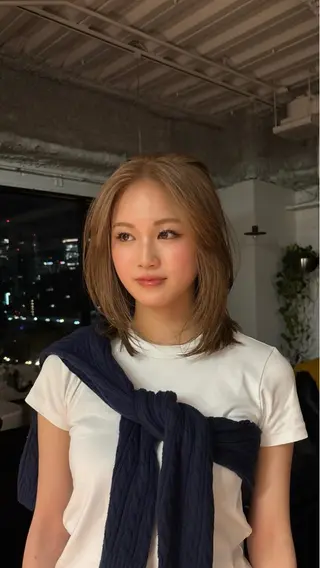 ミディアム カラー Chikashitsu所属・Ren /北堀江のヘアスタイル