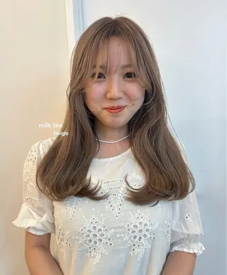 セミロング レイヤーカット/ 透明感カラーmikuのヘアスタイル