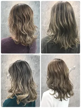 ミディアム 所渉/韓国レイヤー /ウルフカットのヘアスタイル