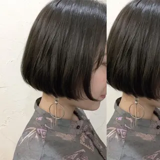 ショート カラー F． 梅田/ボブ/パーマのヘアスタイル