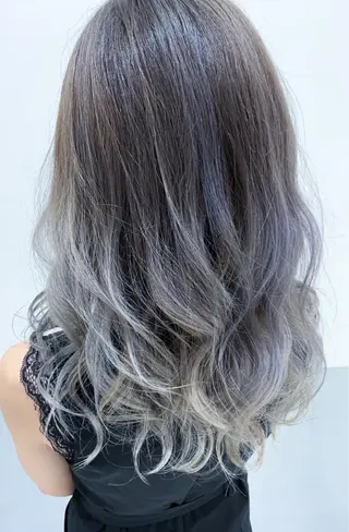 セミロング カラー 小島 脩のヘアスタイル