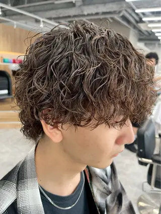 パーマ メンズ メンズパーマ/波巻き 桜井凌平のヘアスタイル