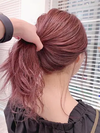 ミディアム カラー 柔らかbeige モトキのヘアスタイル