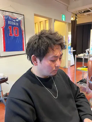 ショート パーマ メンズ mulum所属・ボブパーマ/ ウルフパーマ原科🪴のヘアスタイル