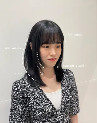 ミディアム ❤︎︎韓国ヘア❤︎︎ 𝑺𝒉𝒊𝒉𝒐のヘアスタイル