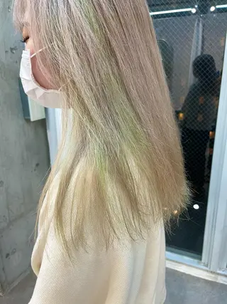 ロング カラー lani hair salon所属・SHOTO ハイトー ン/デザインカラーのヘアスタイル