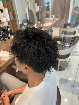 ショート パーマ メンズ メンズパーマモデル 募集中店長　伊熊祐紀のヘアスタイル