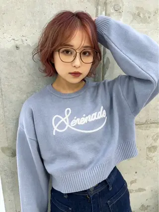 ショート ブリーチ/ベージュ 💕/momoaのヘアスタイル