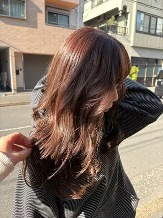 ロング カラー 辻 萌未のヘアスタイル