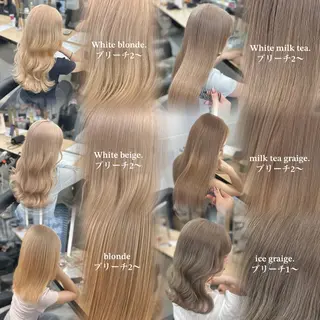 ロング カラー NAMI🤎ブラウン &ミルクティー🤍のヘアスタイル