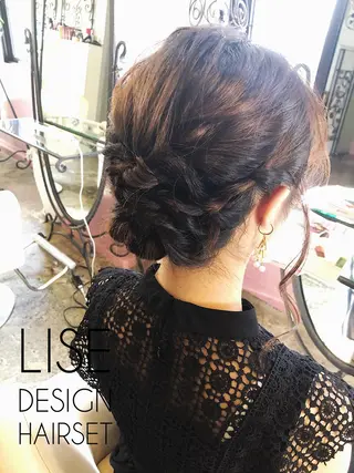 セミロング カラー パーマ ヘアアレンジ 表参道Lise おおいしおりのヘアスタイル