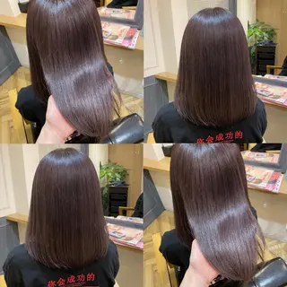 ミディアム カラー 艶カラー/韓国顔周り 🎀mamiのヘアスタイル