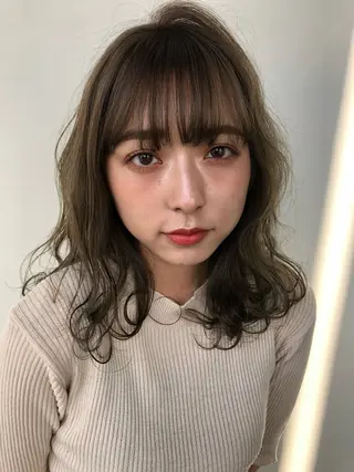 セミロング カラー IKU ミニボブ名古屋のヘアスタイル