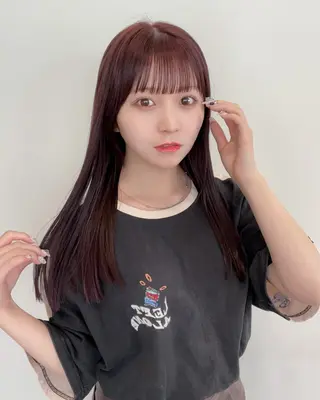 ロング カラー ヘアアレンジ 耳つぼ屋さん ‎🤍りりのヘアスタイル