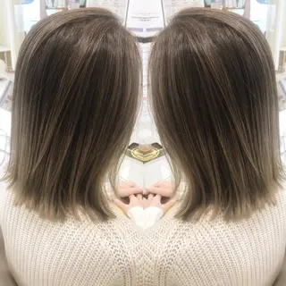 ミディアム カラー ナガイ ユウキのヘアスタイル