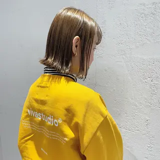 ミディアム 🫧透明感カラー/ ボブ/小笠原汐海🪽のヘアスタイル