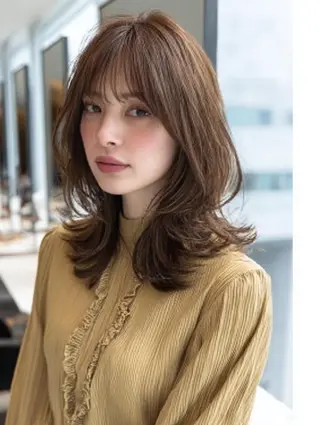 ミディアム 美容室難民支持率No １✨生艶髪✨DAL.のヘアスタイル