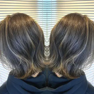 ミディアム カラー 髪質改善/レイヤー ストウシンゴのヘアスタイル