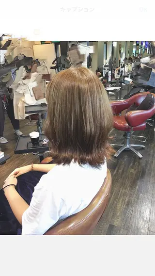ミディアム カラー ヘアアレンジ 🌿‬ ܸAir 透明感🌱西村知佳のヘアスタイル