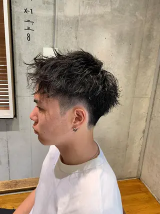 パーマ メンズ ツイスパ・波巻 🩵片平和香奈のヘアスタイル