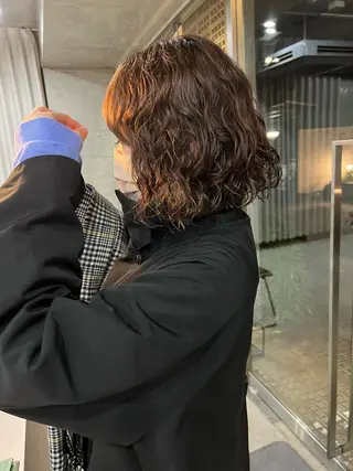 パーマ ボブパーマコテ巻き風 パーマNo1深江秀平のヘアスタイル