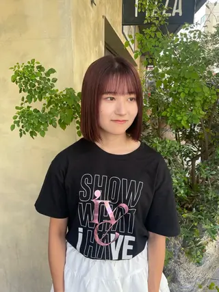 カラー 透明感カラー/ 縮毛矯正/ユイ☆彡のヘアスタイル