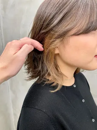 ミディアム カラー ショート・ボブ 徳竹淳一のヘアスタイル