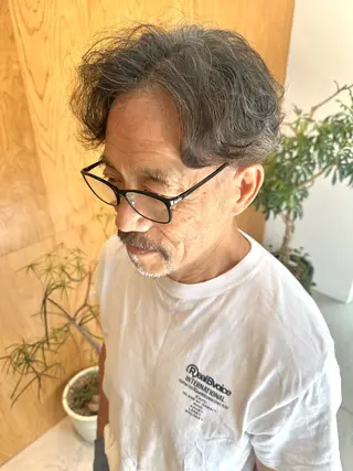 ミディアム パーマ メンズ メンズパーマ達人/ フェード/イツキのヘアスタイル