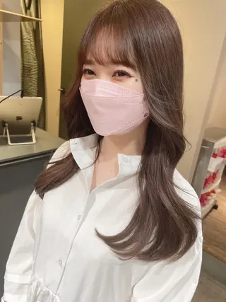 セミロング カラー 石山 洸平のヘアスタイル