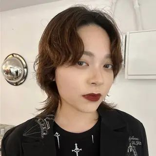 ミディアム カラー タマキ/似合わせ カット/Wカラーのヘアスタイル