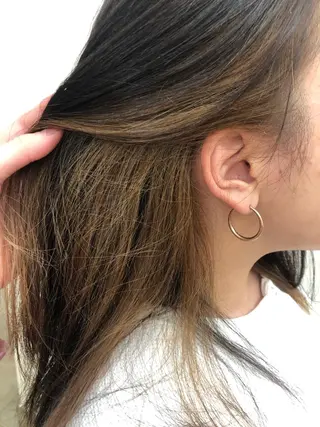 ミディアム カラー 艶カラー🌙縮毛矯正 /ボブ【Reina】のヘアスタイル