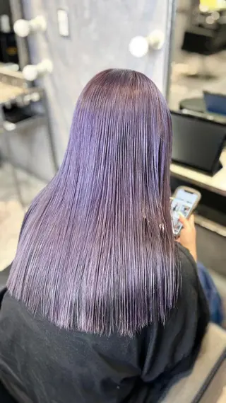 セミロング カラー mimiiy梅田 中崎町ハイトーンのヘアスタイル