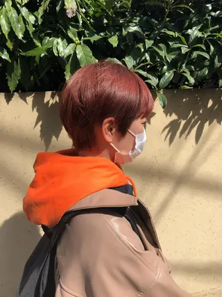 ショート カラー 🦋透明感カラー /ケアブリーチ🦋のヘアスタイル