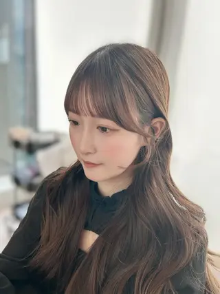 ロング カラー 🎀大竹美侑／顔まわ りカット／レイヤーのヘアスタイル
