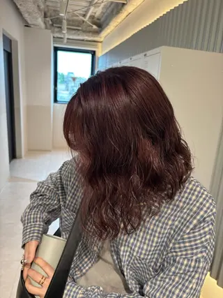 ミディアム カラー パーマ ヘアアレンジ 押切 響　のヘアスタイル