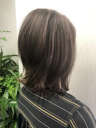 ミディアム カラー パーマ チヒョ🦋 韓国hair🇰🇷のヘアスタイル