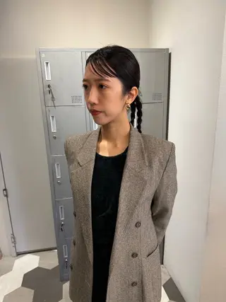 セミロング ヘアアレンジ ブリーチ/アレンジ 天満/chihiroのヘアスタイル